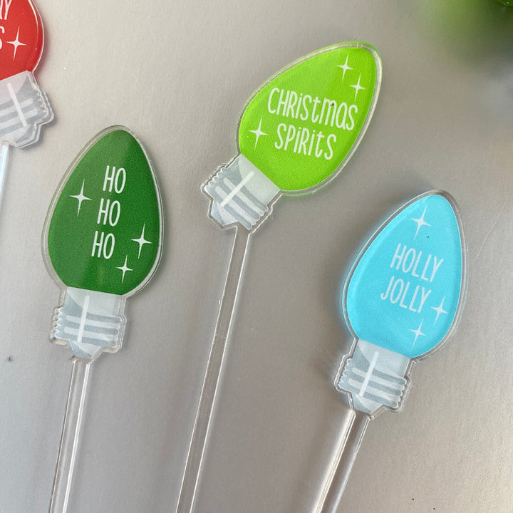 Vintage Christmas Lights Stir Sticks