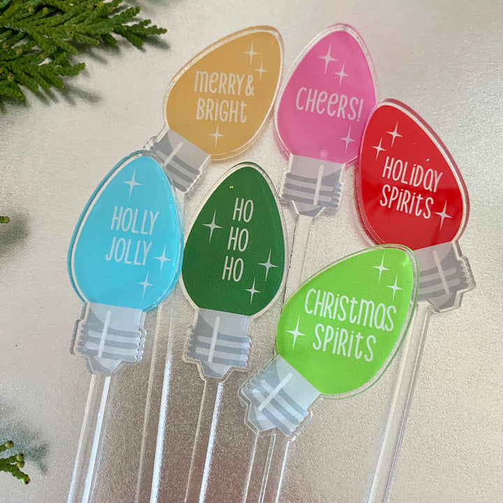 Vintage Christmas Lights Stir Sticks