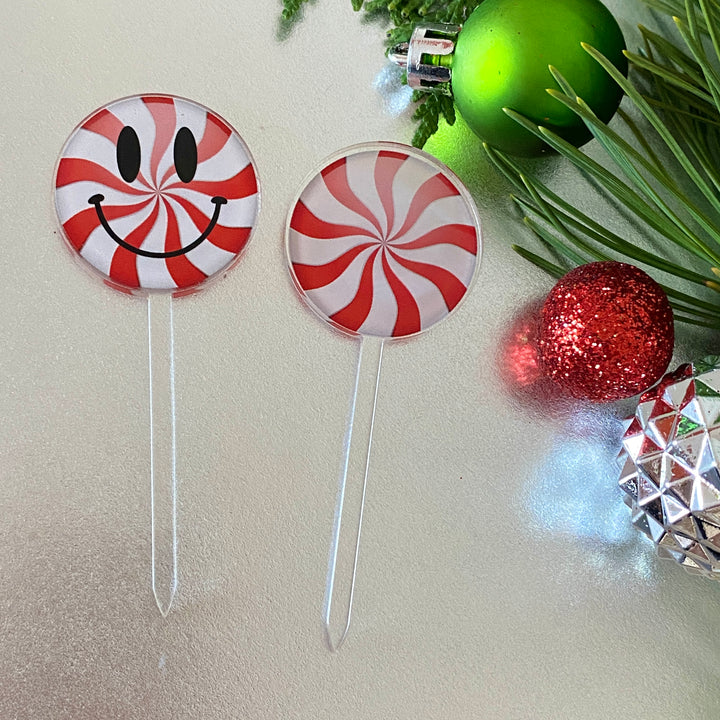 Christmas Peppermint Swirl Cupcake Toppers
