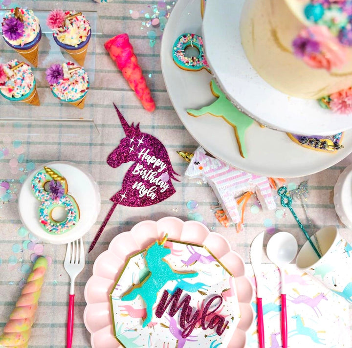 Unicorn Custom Birthday Cake Topper