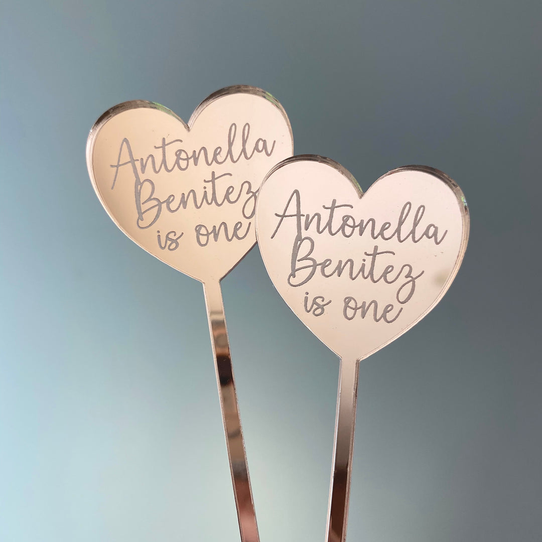Custom Heart Text Stir Sticks