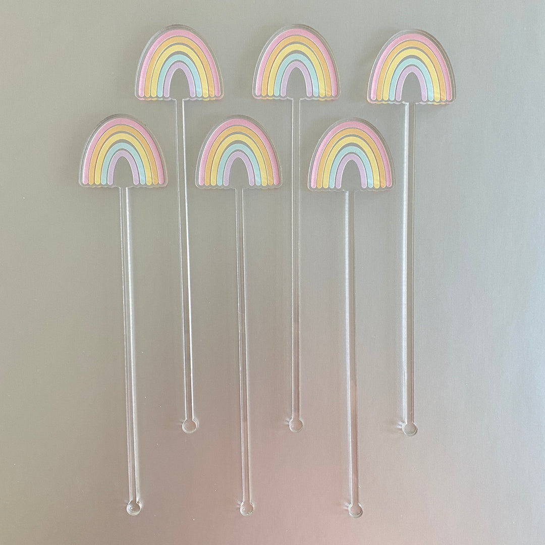 Rainbow Stir Sticks (4-Pack)