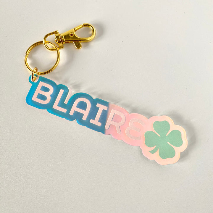 Iridescent Name Bag Tag or Keychain