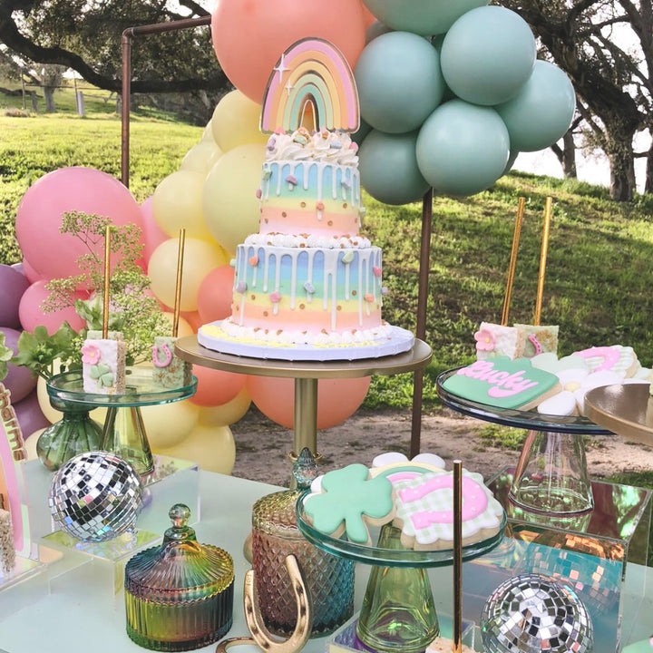 Iridescent Rainbow Cake Topper