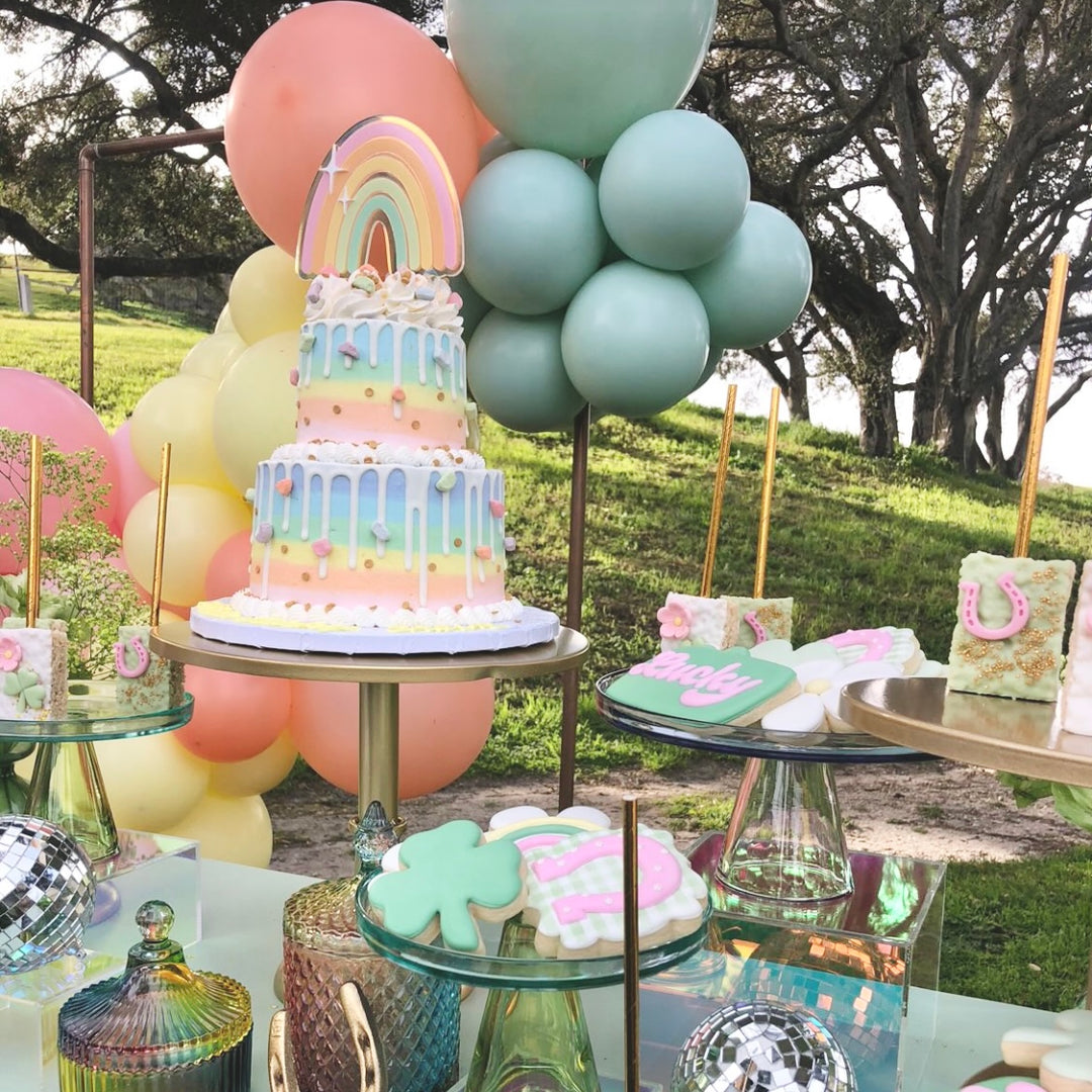 Iridescent Rainbow Cake Topper