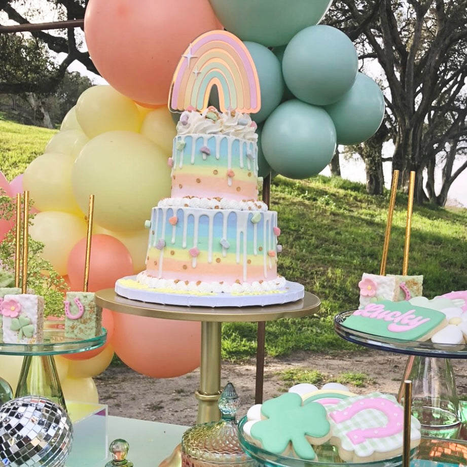Iridescent Rainbow Cake Topper
