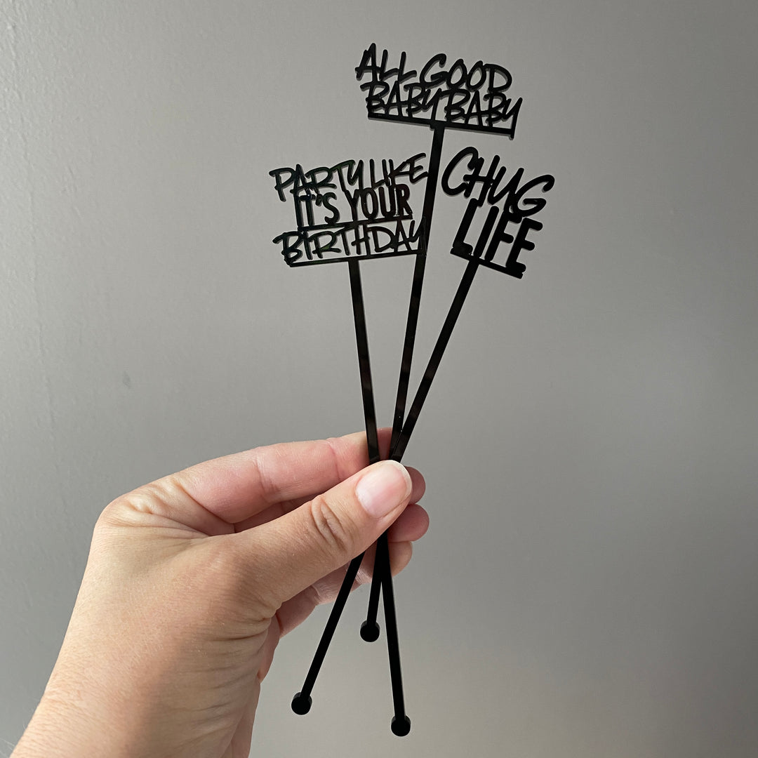 Hip Hop Stir Sticks (customizable)