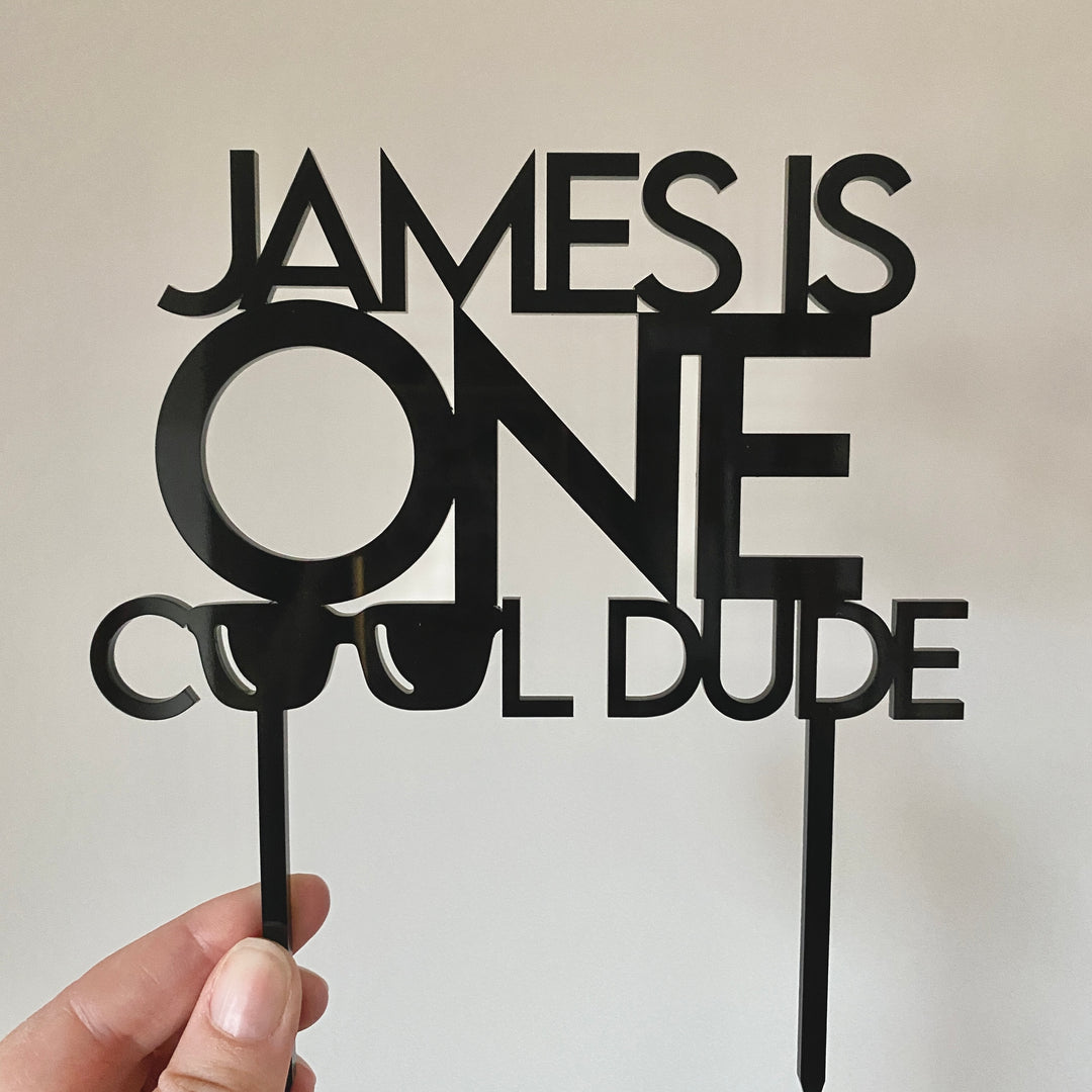 One Cool Dude Birthday Cake Topper