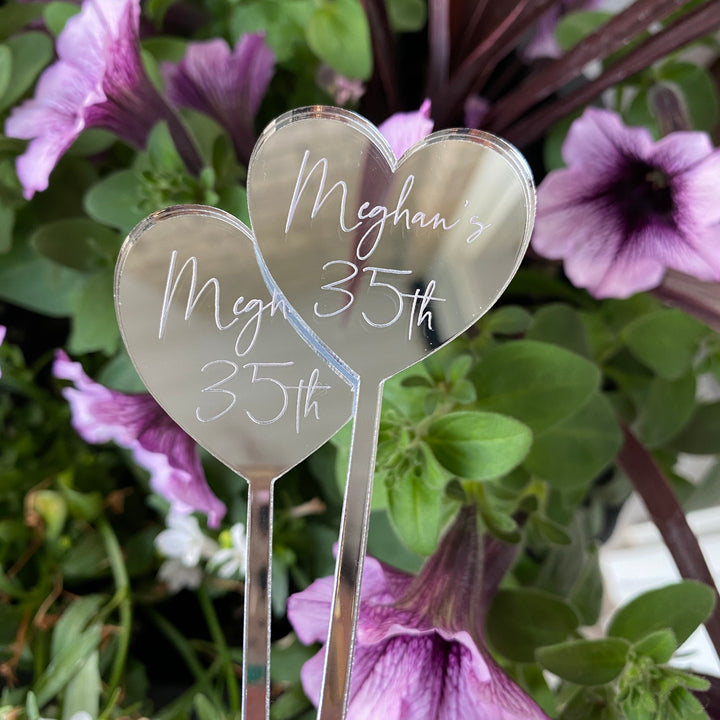 Custom Heart Text Stir Sticks