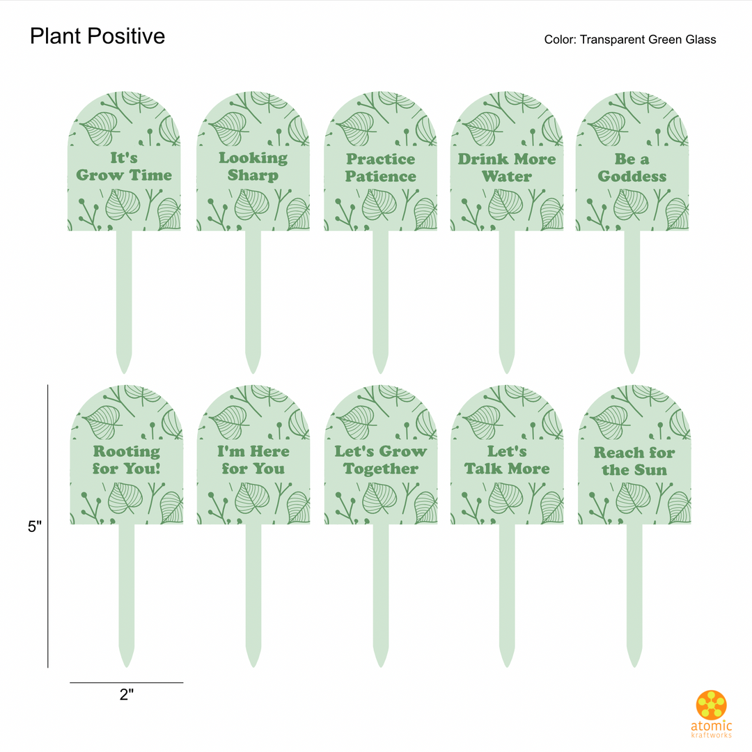 Positive Affirmations Plant Stakes