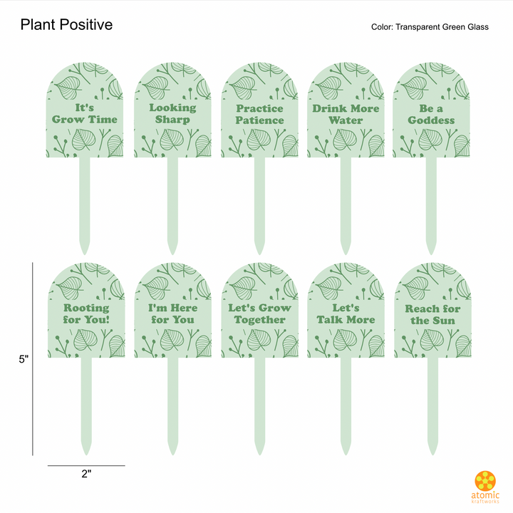 Positive Affirmations Plant Stakes