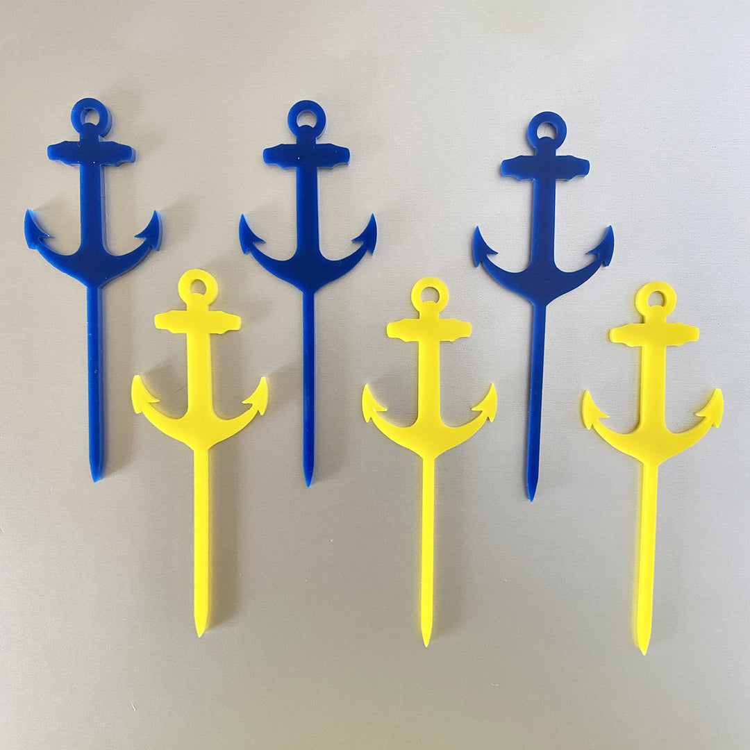 Nautical Anchor Cupcake Toppers
