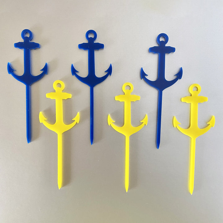 Nautical Anchor Cupcake Toppers