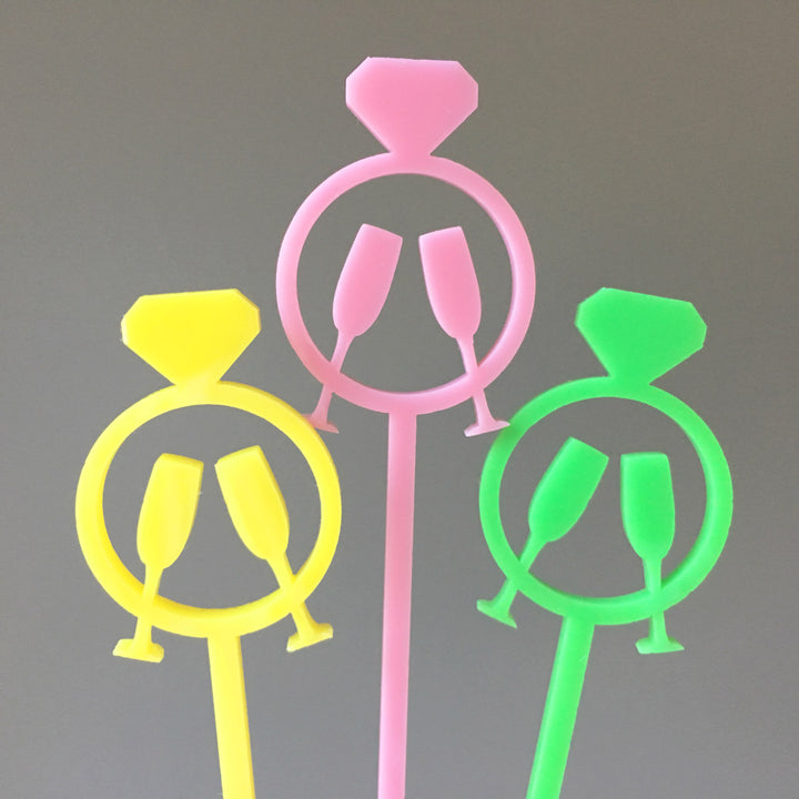 Wedding Ring Stir Sticks