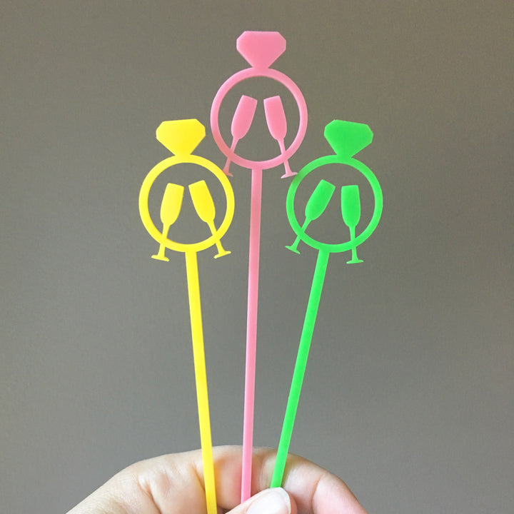 Wedding Ring Stir Sticks