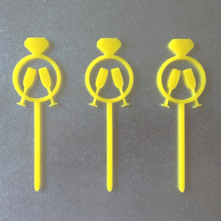 Wedding Ring Cupcake Toppers