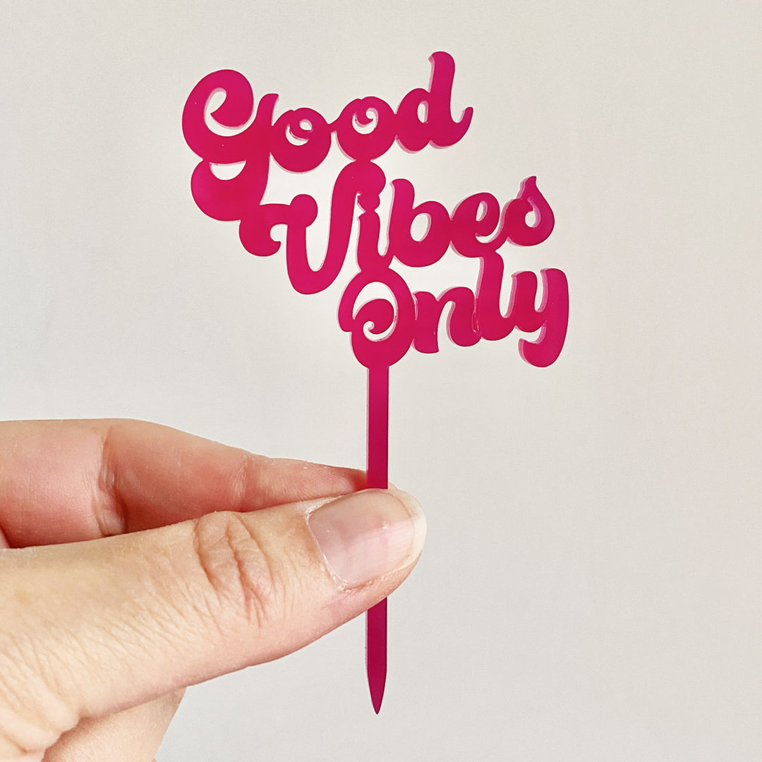 Custom Retro Groovy Text Cupcake Toppers