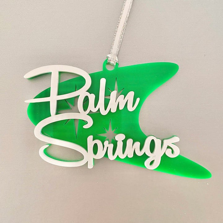 Boomerang Palm Springs Ornament or Magnet (customizable)