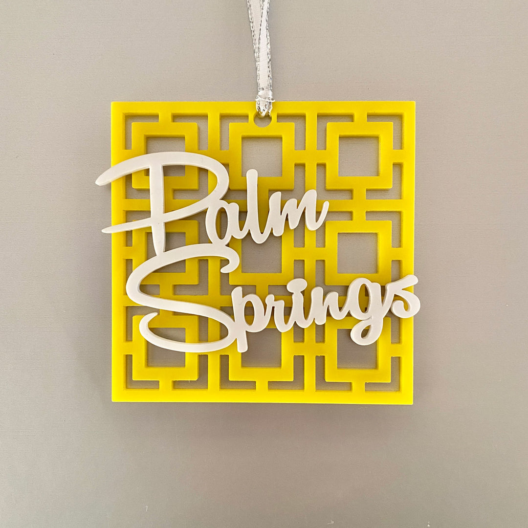 Breezeblock Palm Springs Ornament (customizable)