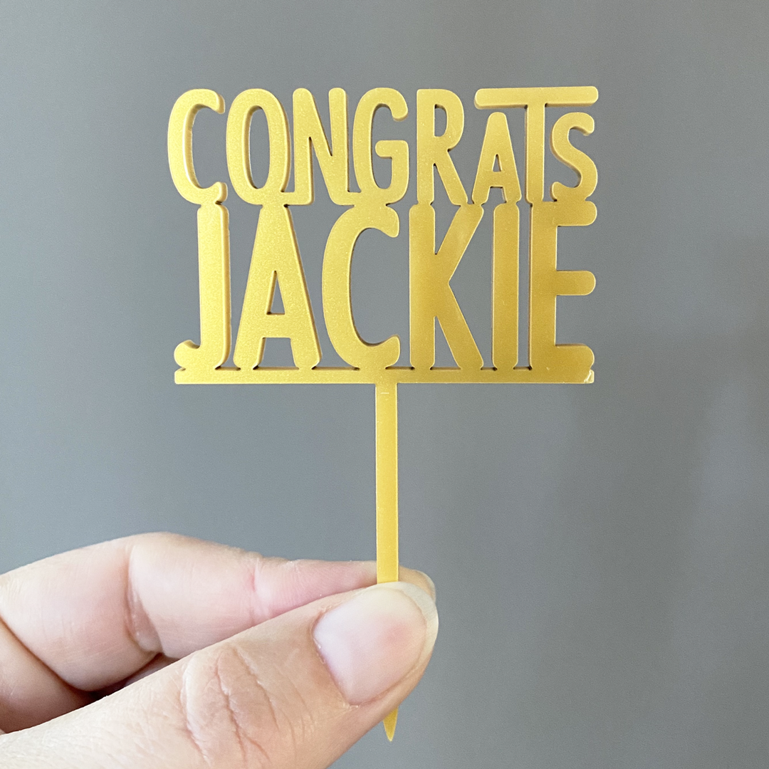 Custom Text Cupcake Toppers