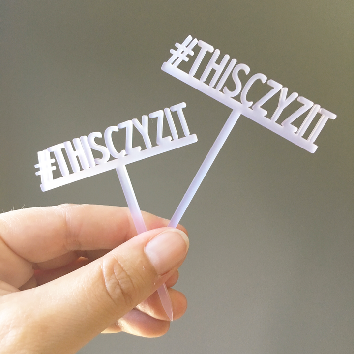 Custom Text Cupcake Toppers