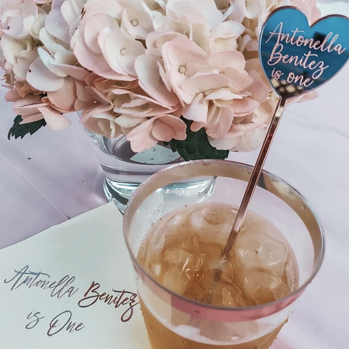 Custom Heart Text Stir Sticks