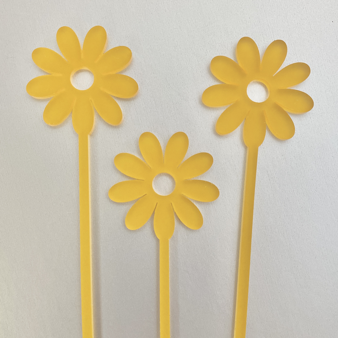 Daisy Flower Stir Sticks