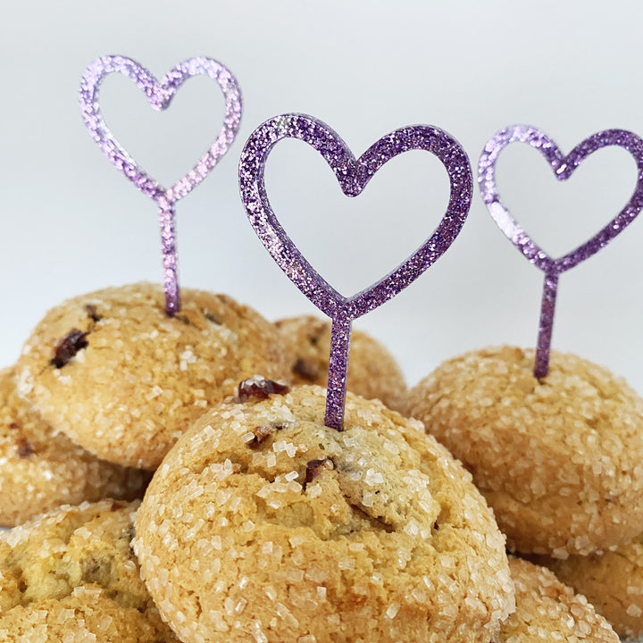 Heart Cupcake Toppers