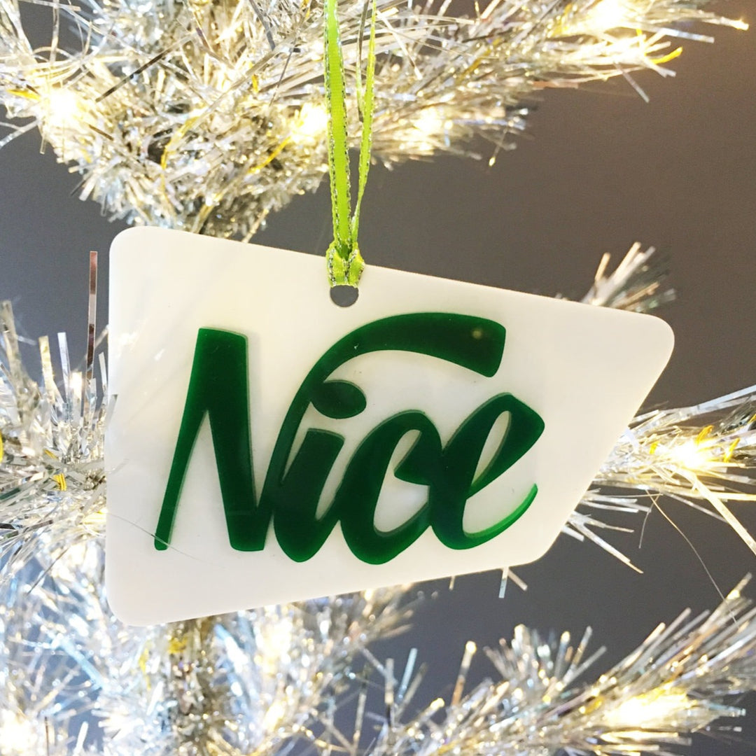 Naughty & Nice Christmas Ornaments