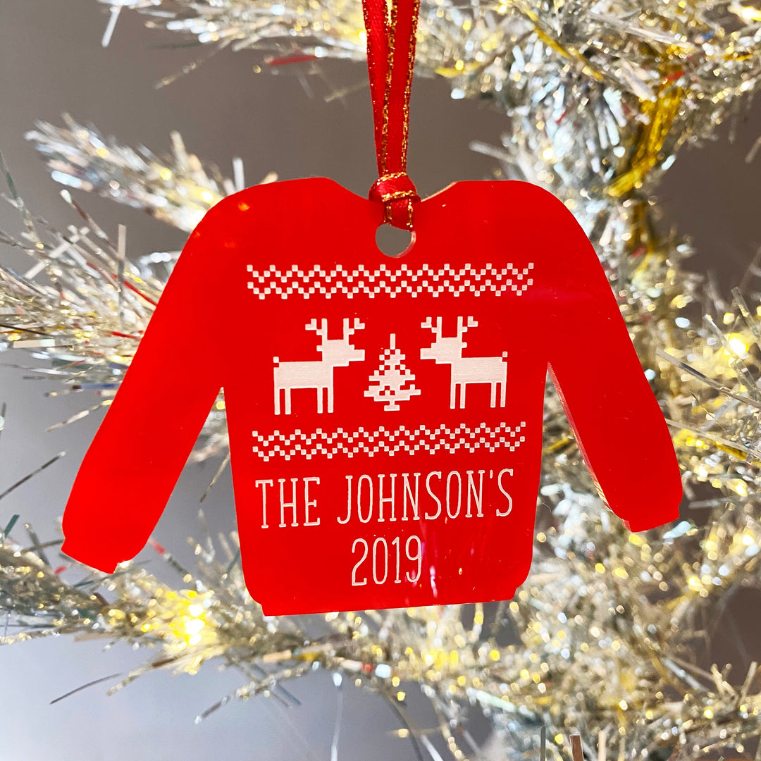Personalized Christmas Sweater Ornament