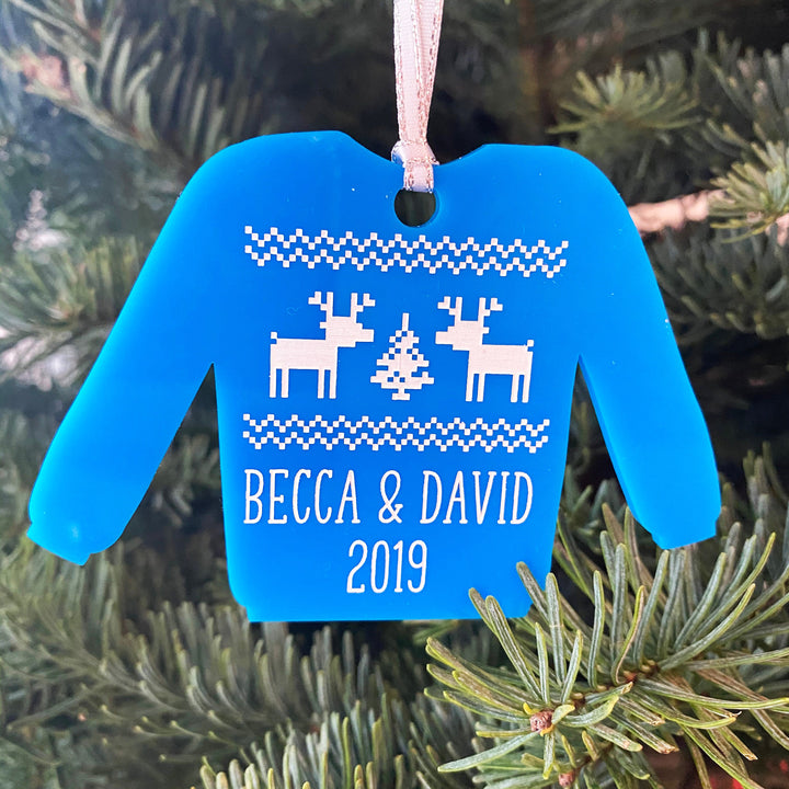 Personalized Christmas Sweater Ornament