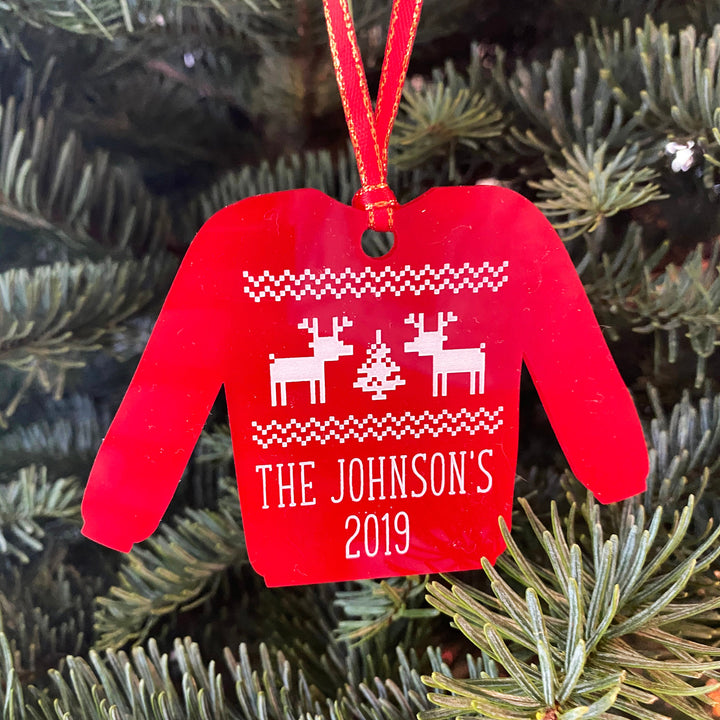 Personalized Christmas Sweater Ornament