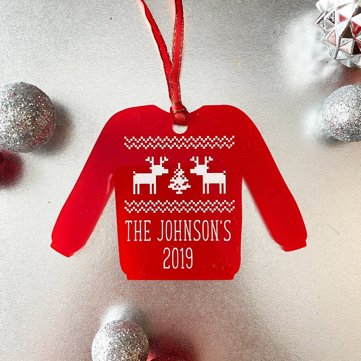 Personalized Christmas Sweater Ornament