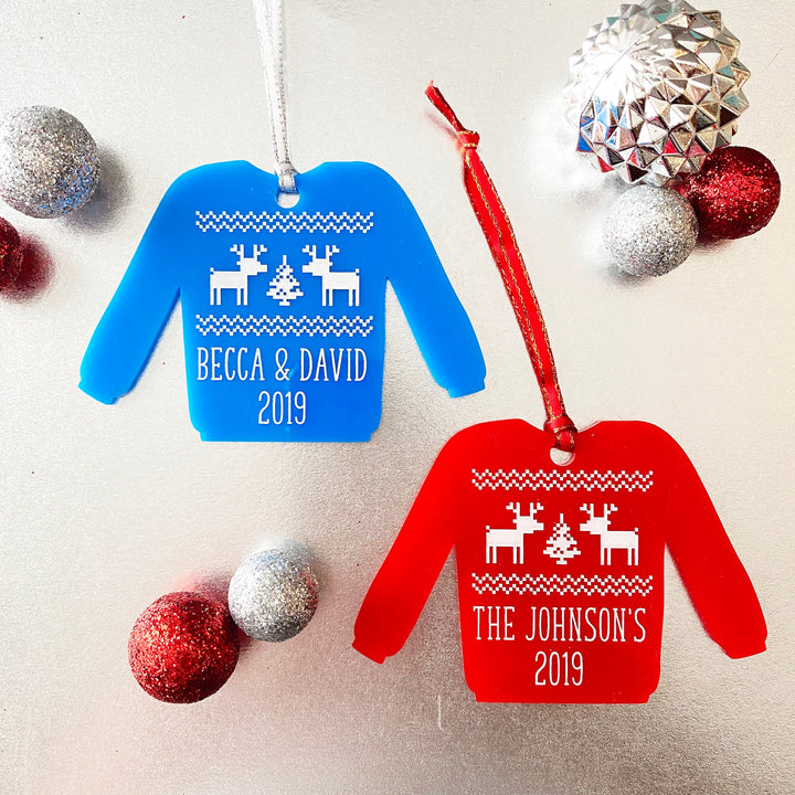 Personalized Christmas Sweater Ornament