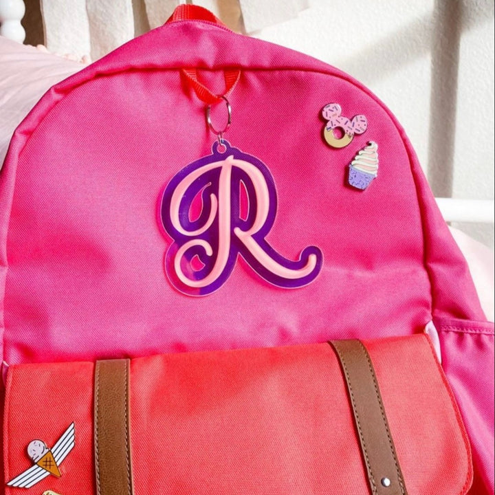 Script Letter Kids Bag Tag / Valentine Basket Tag