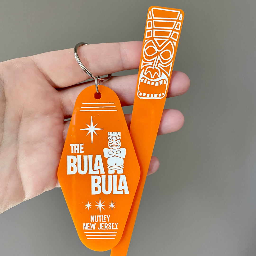 Tiki Personalized Motel Keychain
