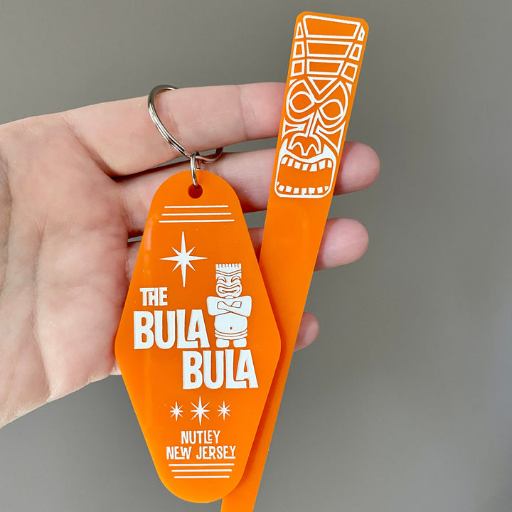 Tiki Personalized Motel Keychain