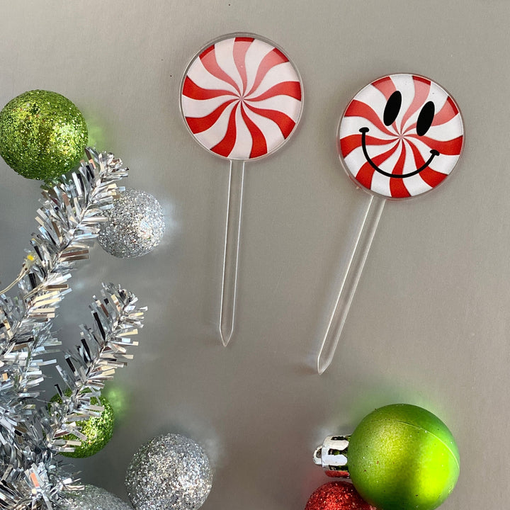 Christmas Peppermint Swirl Cupcake Toppers