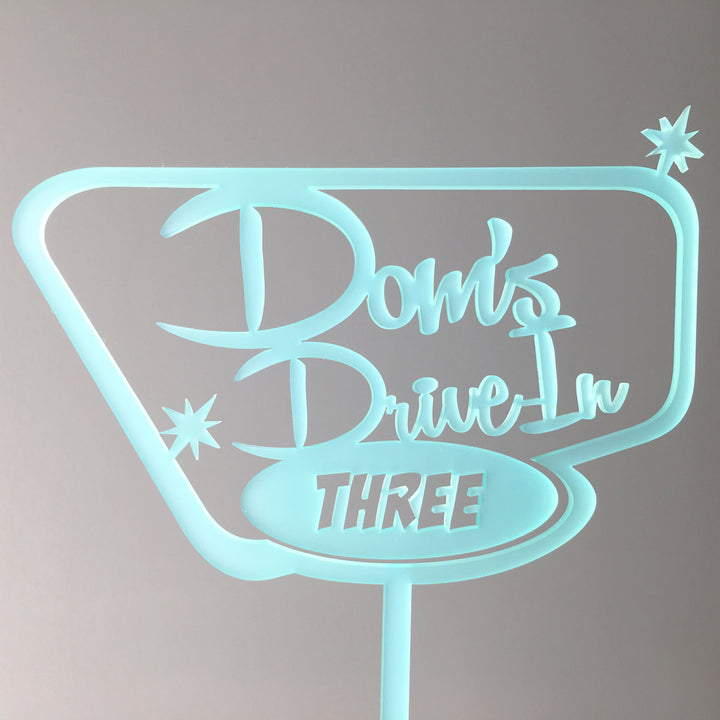 Mid Century Modern Birthday Cake Topper