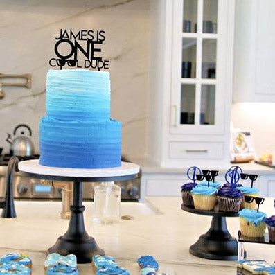 One Cool Dude Birthday Cake Topper