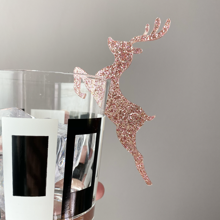 Reindeer Holiday Drink Charms