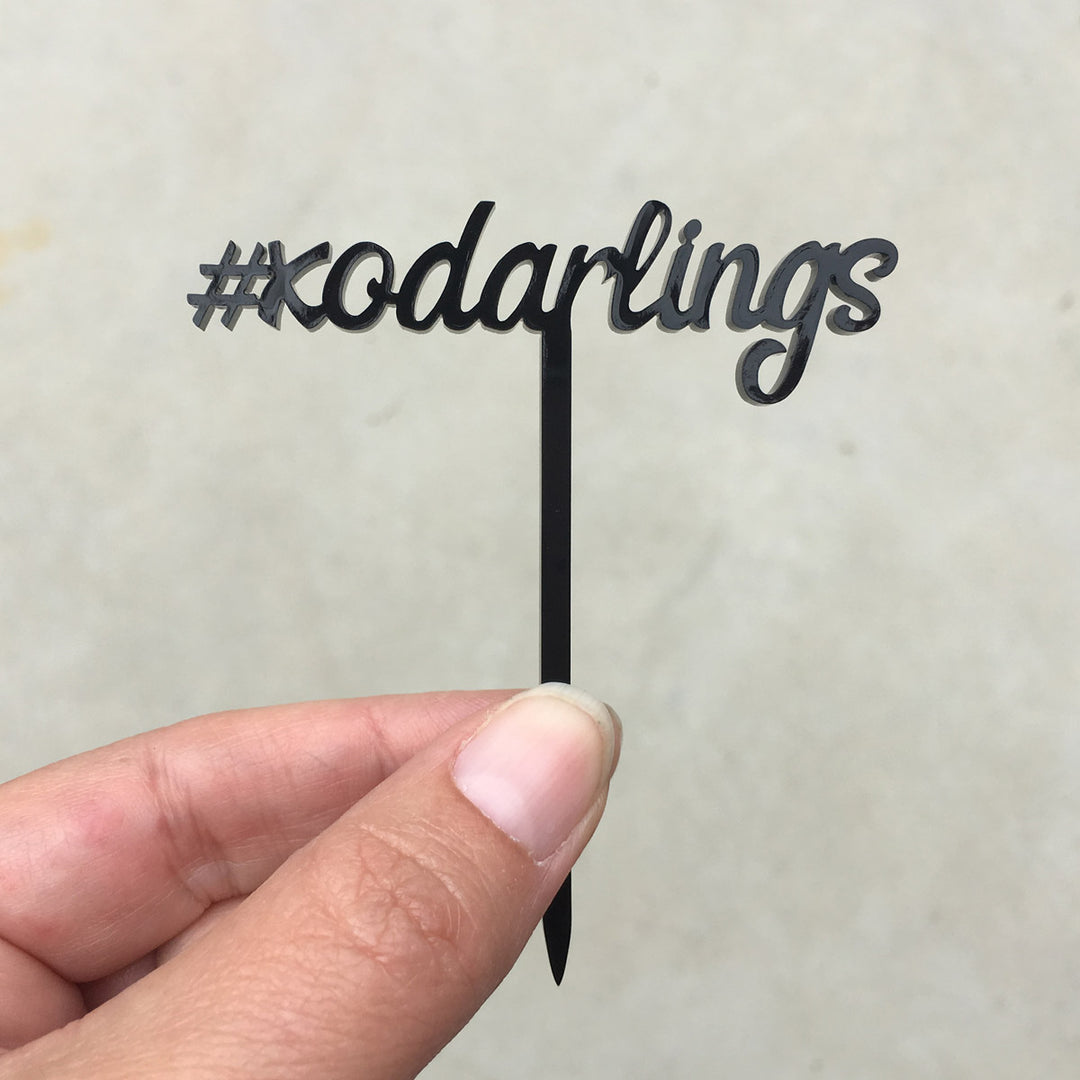 Script Text Cupcake Toppers