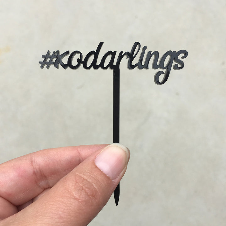 Script Text Cupcake Toppers