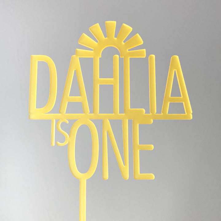Sunshine First Birthday Cake Topper