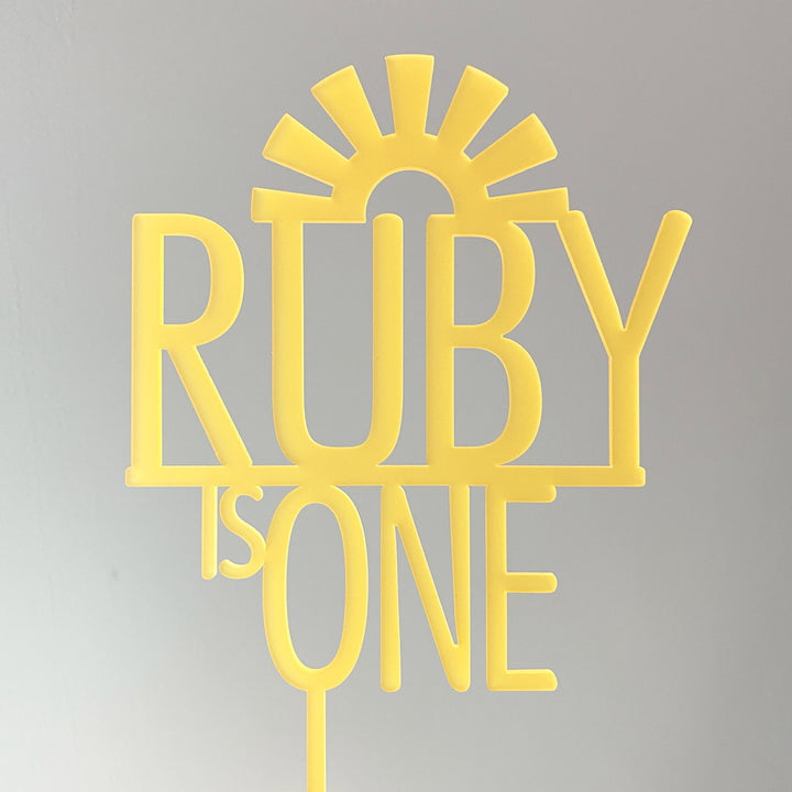 Sunshine First Birthday Cake Topper