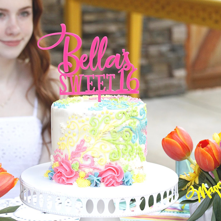 Sweet 16 Birthday Cake Topper