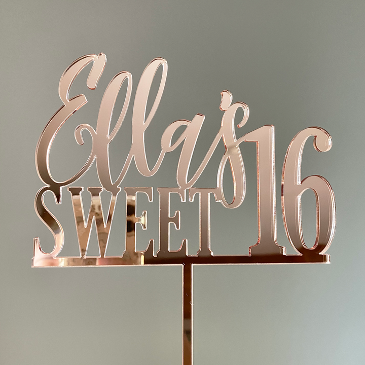 Sweet 16 Birthday Cake Topper