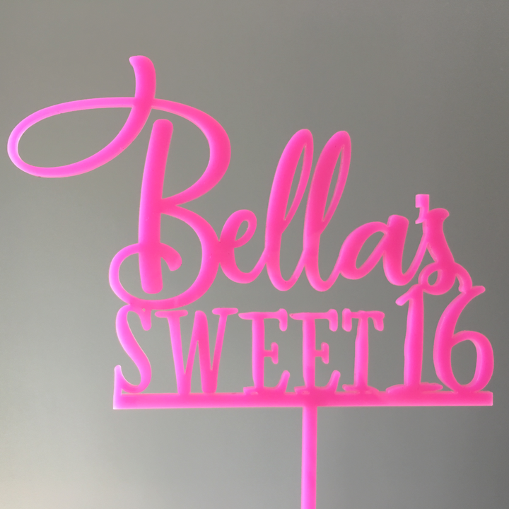 Sweet 16 Birthday Cake Topper