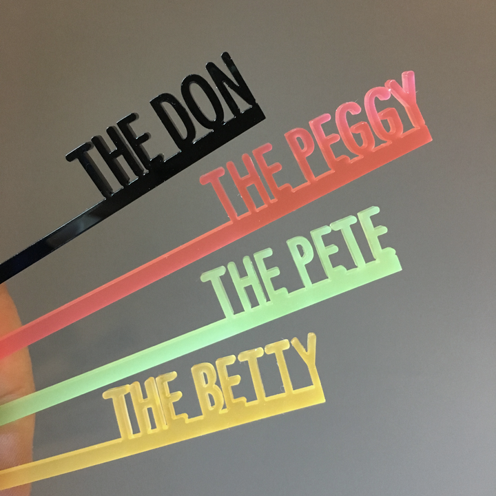 Custom Text Stir Sticks