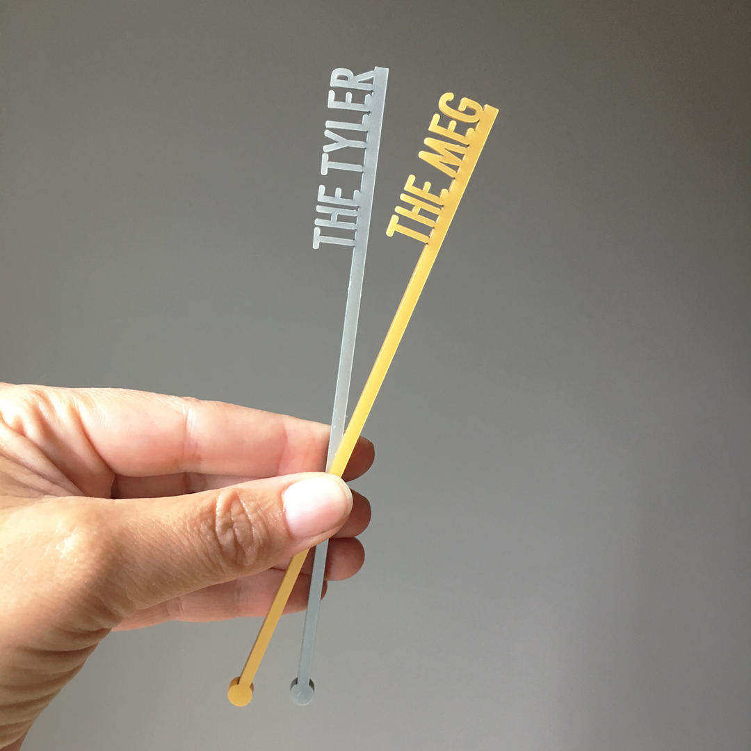 Custom Text Stir Sticks